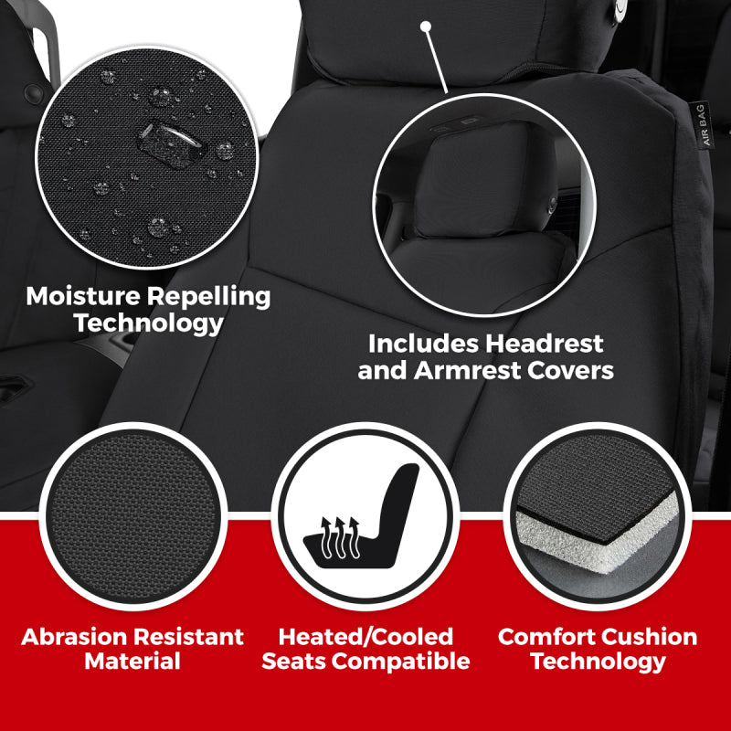 Covercraft 24-25 Jeep Wrangler JL 2dr Buckets Endura Precision Fit Custom Front Row Seat Cover