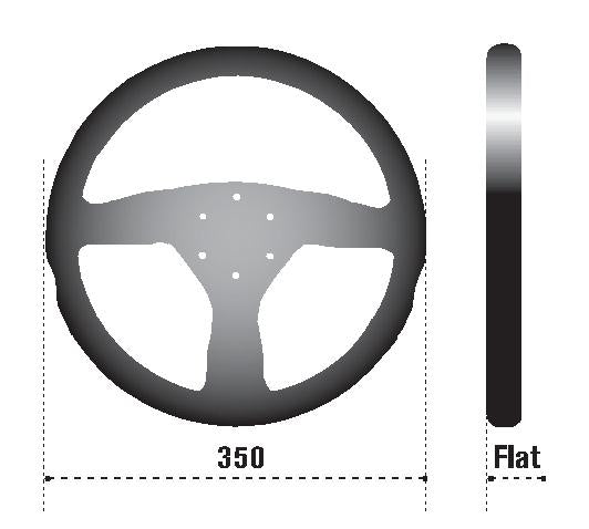 Sparco Strwhl L505 Lap 5 Blk/Blk/Blk