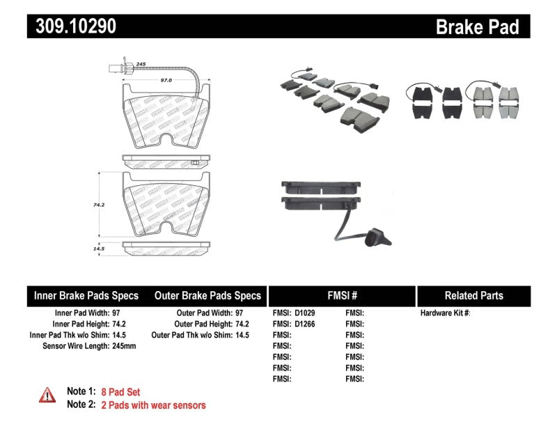 StopTech Performance Brake Pads