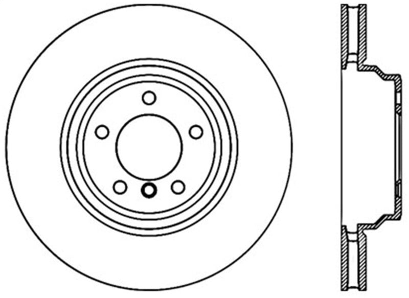 StopTech 07-09 BMW 335 (E90/E92/E93) Slotted & Drilled Left Front Rotor