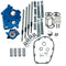 S&S Cycle 2017+ M8 WC Model Cam Chest Kit w/o Cam - Chrm Pushrod Tubes & Chain Tensioner - Incl. VVT
