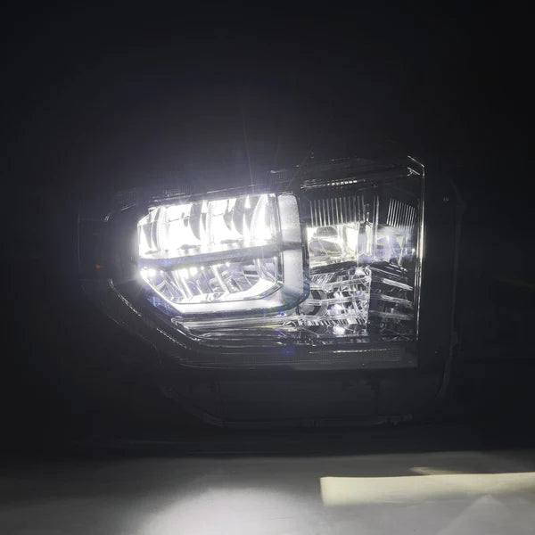 AlphaRex 14-21 Toyota Tundra MK II LUXX Series Crystal Headlights Alpha Black