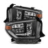 AlphaRex 14-21 Toyota Tundra MK II LUXX Series Crystal Headlights Alpha Black
