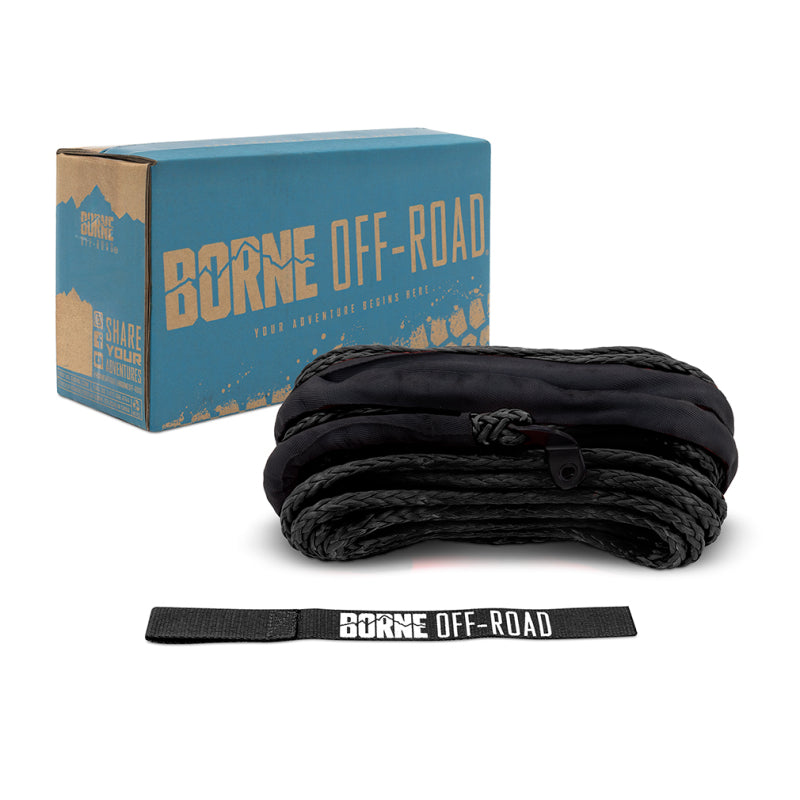 Borne Off-Road Synthetic Rope - 3/8in x 85ft - Black