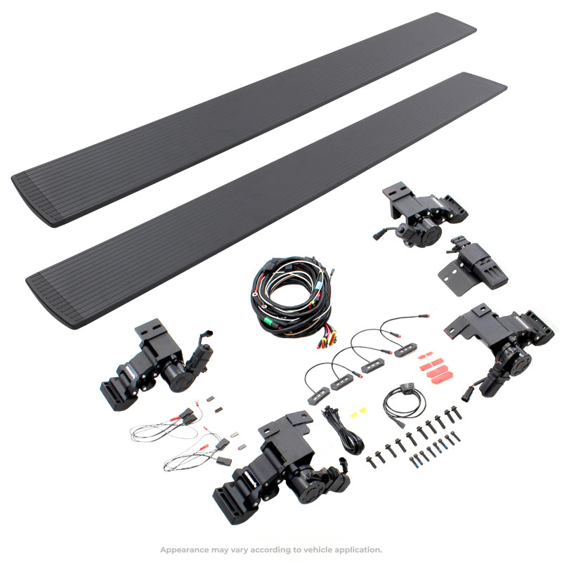 Go Rhino 15-19 Chev Silverado 2500HD/3500HD CC (Diesel) 4dr E-BOARD E1 Running Board Kit - Tex. Blk