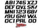 Hardline Boat Lettering Registration Kit 3 in. - 700 Solid Black