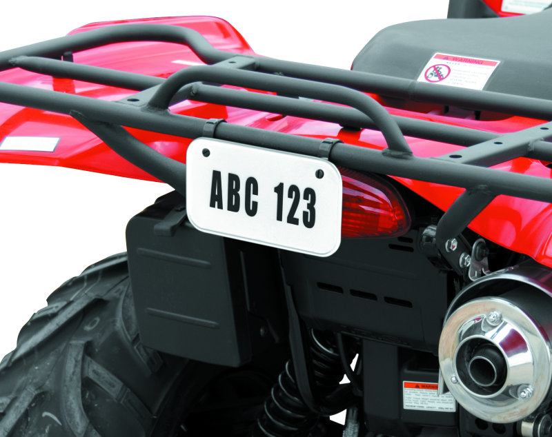 Quadboss ATV License Plate Kit - White