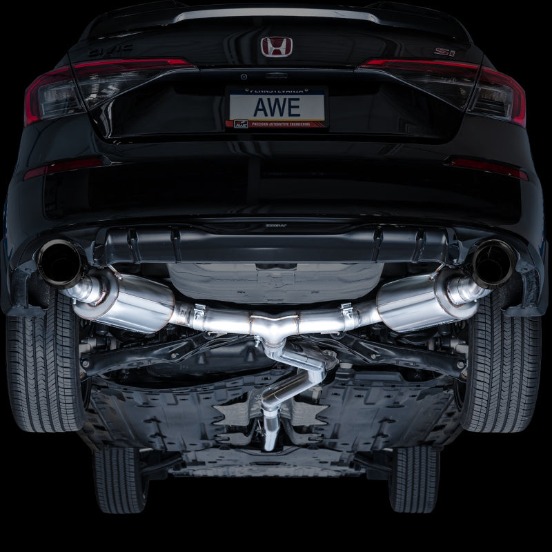 AWE Tuning Touring Edition Catback Exhaust Dual Diamond Black Tip for Honda Civic 3015-33331