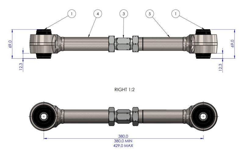 Superpro 23-24 Toyota Sequoia HD Adjustable Upper Trailing Arm Set