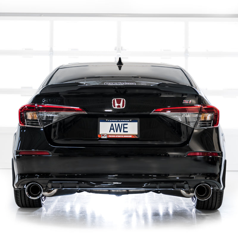 AWE Tuning Track Edition Catback Exhaust Dual Chrome Silver Tips for Honda Civic /Acura Integra 3020-32331