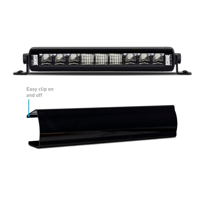 Borne Off-Road Light Bar Cover Single Row 10in Black