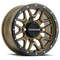 Raceline A94BZ Krank 14x7in / 4x137 BP / 38mm Offset / 110.18mm Bore - Bronze & Black Lip Wheel