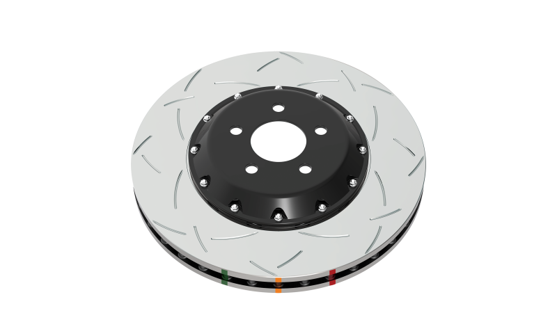 DBA 09-11 Nissan GTR R-35 Front Slotted 5000 Series 2 Piece Rotor Assembled w/ Black Hat