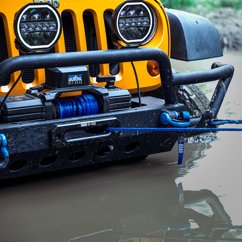 Borne Off-Road 12K Winch - Orange Synthetic Rope