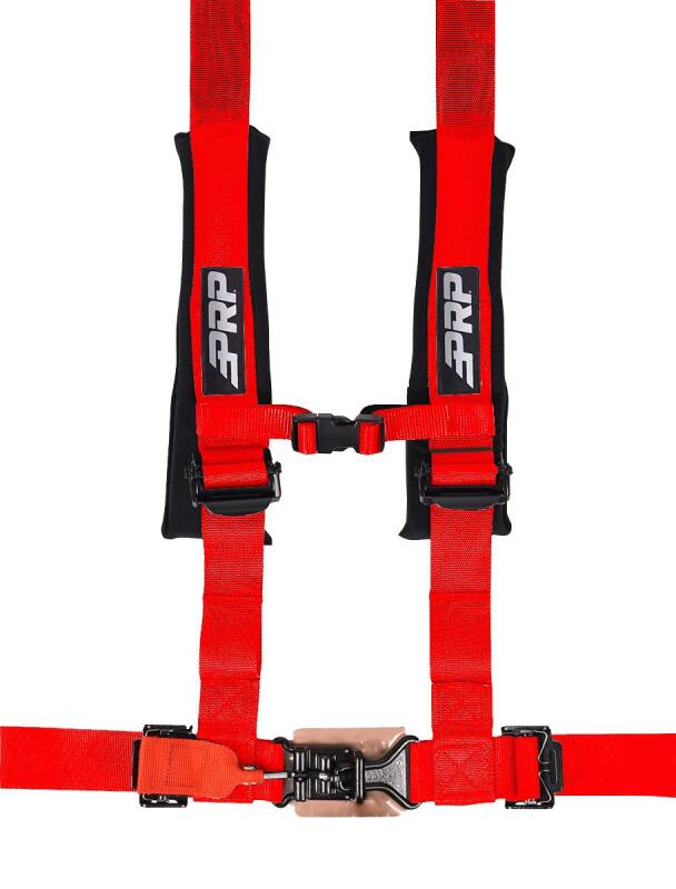 PRP 4.2 Harness with Latch / Link Lap Belt- Red