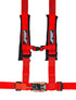 PRP 4.2 Harness with Latch / Link Lap Belt- Red