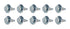 Allstar Performance Body Bolt 3/4in 10pk Silver