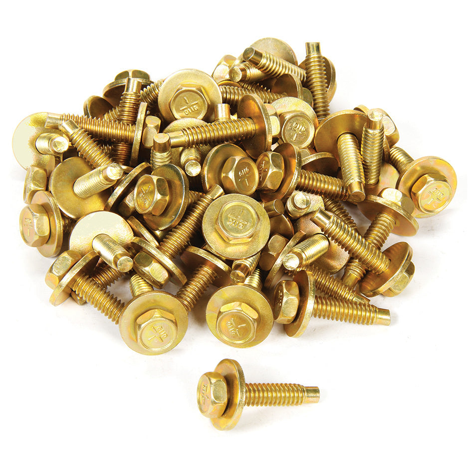 Allstar Performance Body Bolt 1-1/8in 50pk Gold