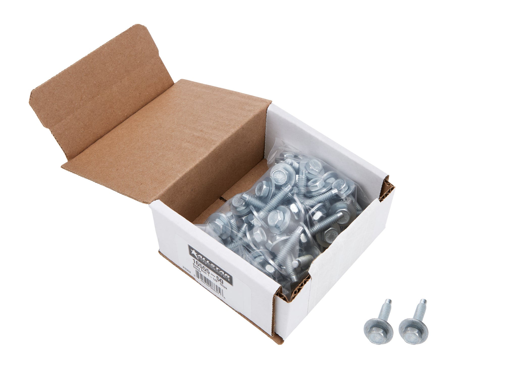 Allstar Performance Body Bolt 1-1/8in 50pk Silver