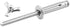 Allstar Performance Sm Hd Rivet 250Pk Silver Flange Type Alum Mandrel ALL18184