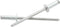 Allstar Performance 1/8in Alum Rivet Silver 500Pk 1/8in-1/4in