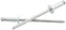 Allstar Performance 1/8in Alum Rivet Silver 25Pk 1/8in-1/4in