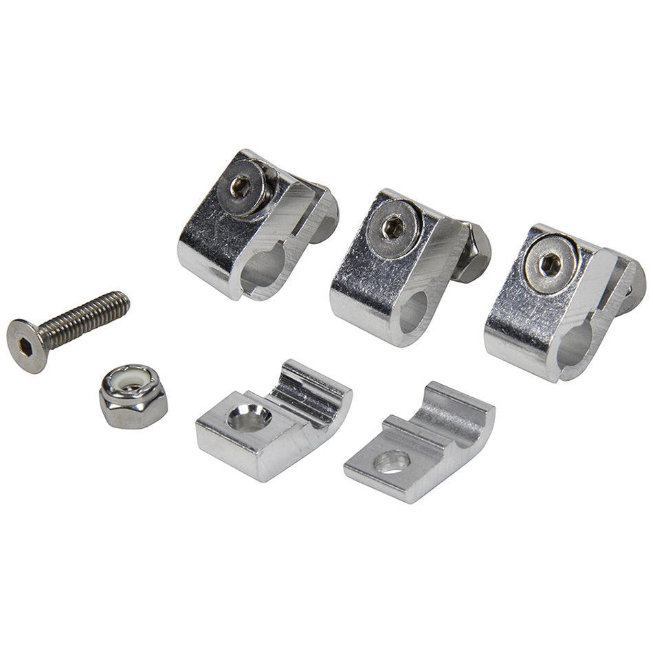 Allstar Performance 2pc Alum Line Clamps 1/4in 4pk