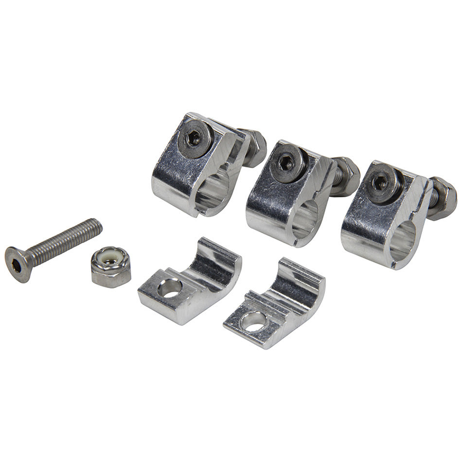 Allstar Performance 2pc Alum Line Clamps 3/8in 4pk