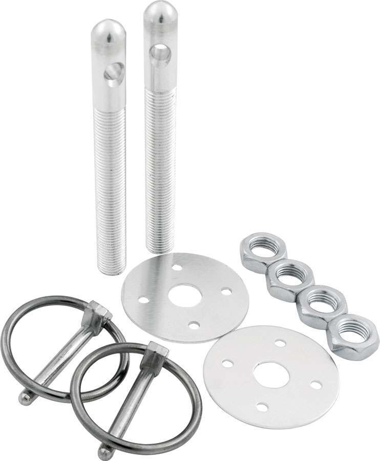Allstar Performance Alum Hood Pin Kit 3/8in Silver