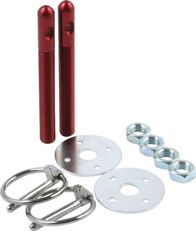 Allstar Performance Alum Hood Pin Kit 3/8in Red