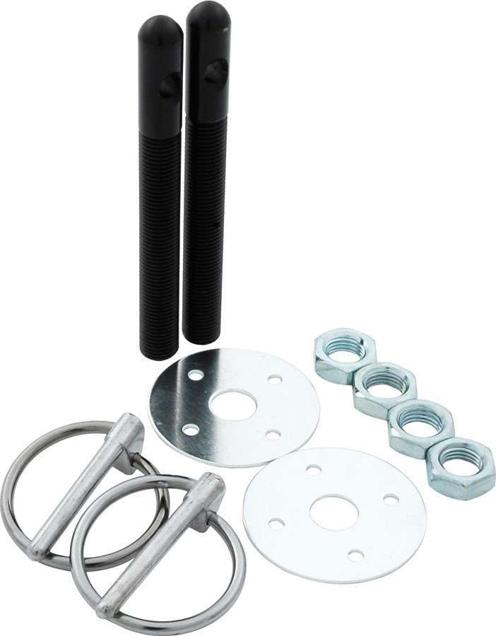 Allstar Performance Alum Hood Pin Kit 3/8in Black