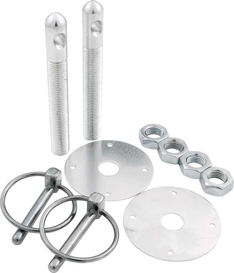 Allstar Performance Alum Hood Pin Kit 1/2in Silver