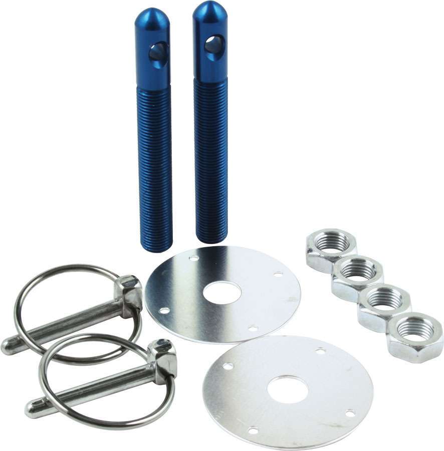 Allstar Performance Alum Hood Pin Kit 1/2in Blue