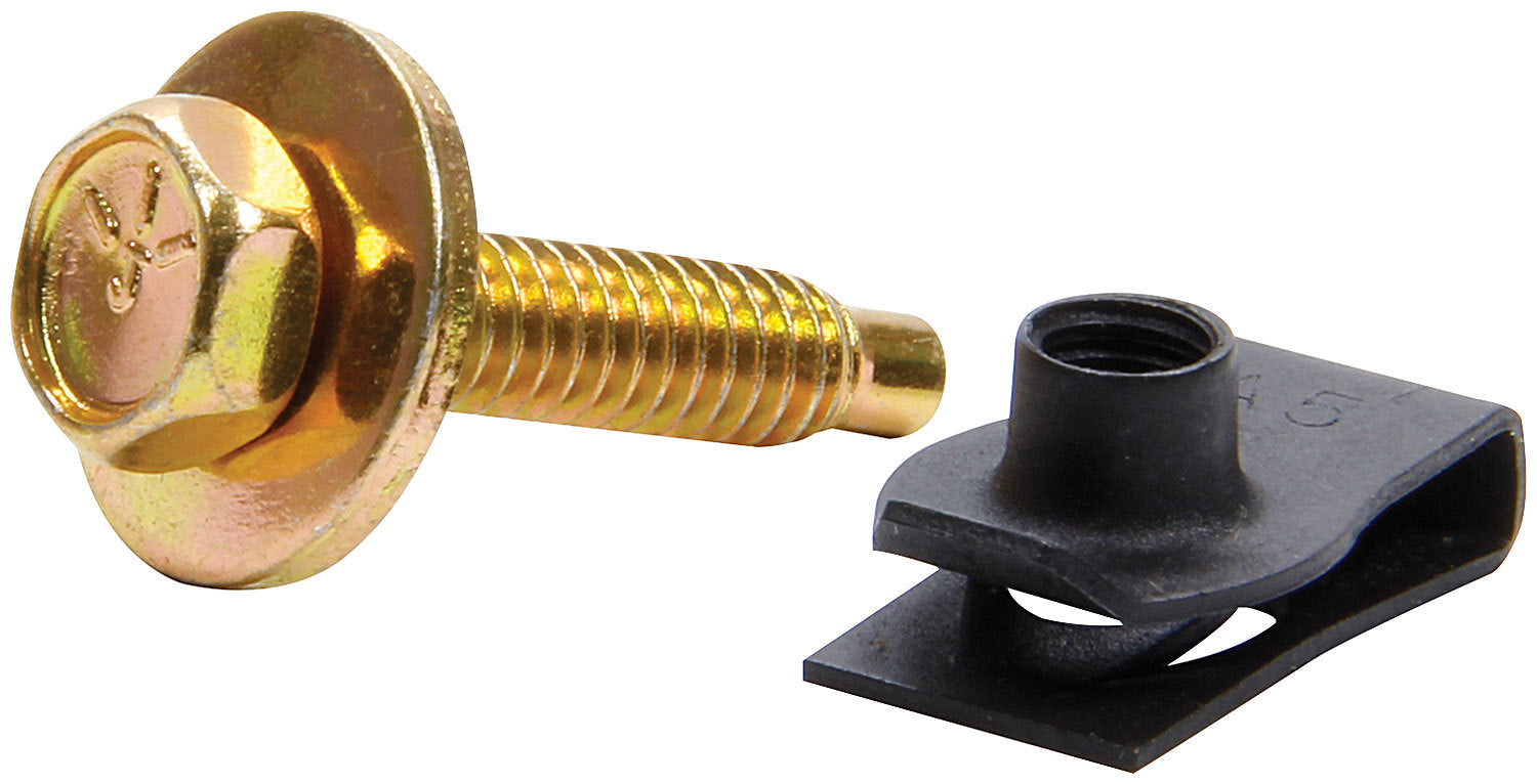 Allstar Performance Body Bolt Kit w/ Clips 10pk Gold