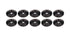 Allstar Performance Countersunk Washer Black #10 10pk