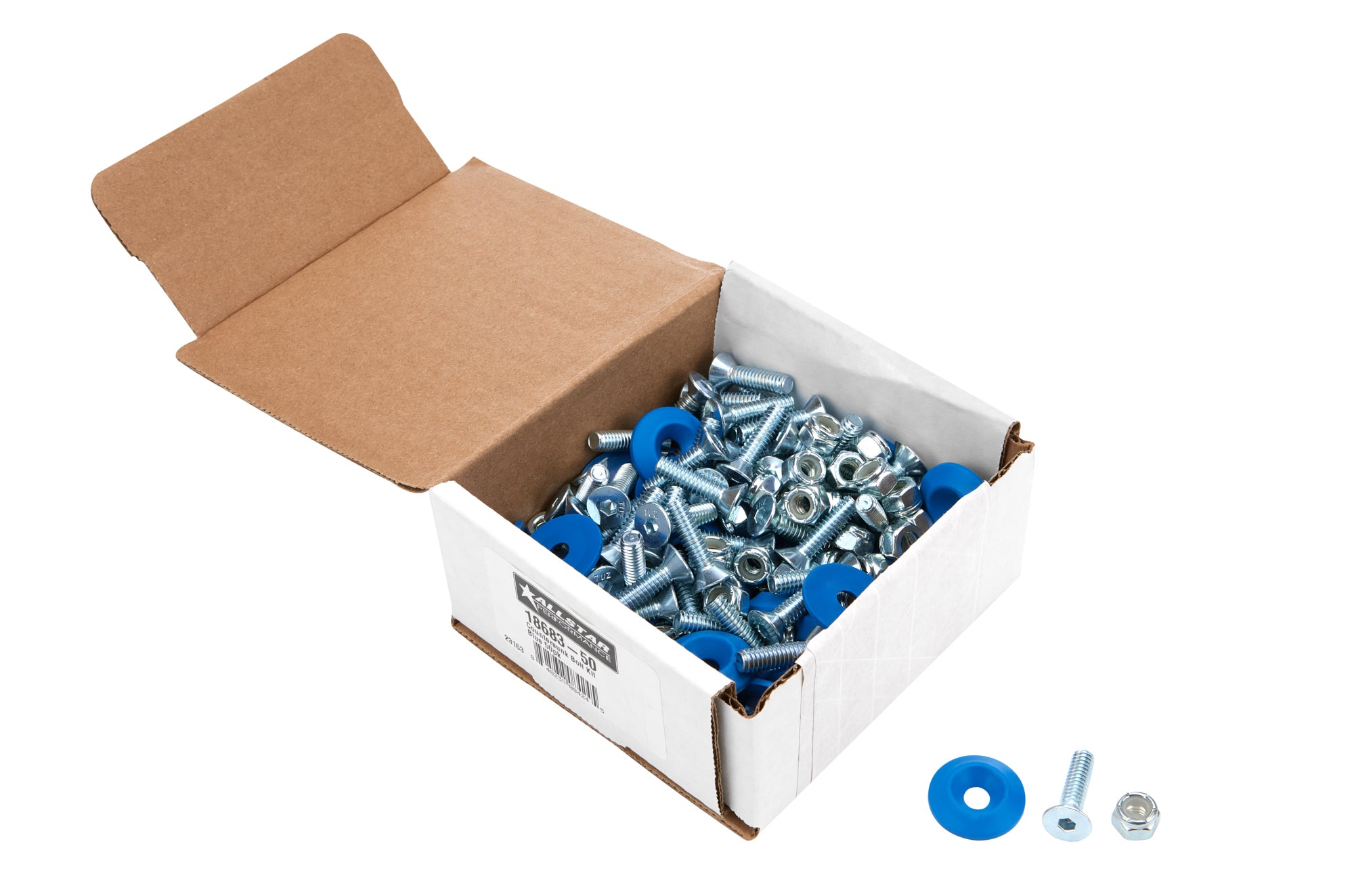 Allstar Performance Countersunk Bolt Kit Blue 50pk