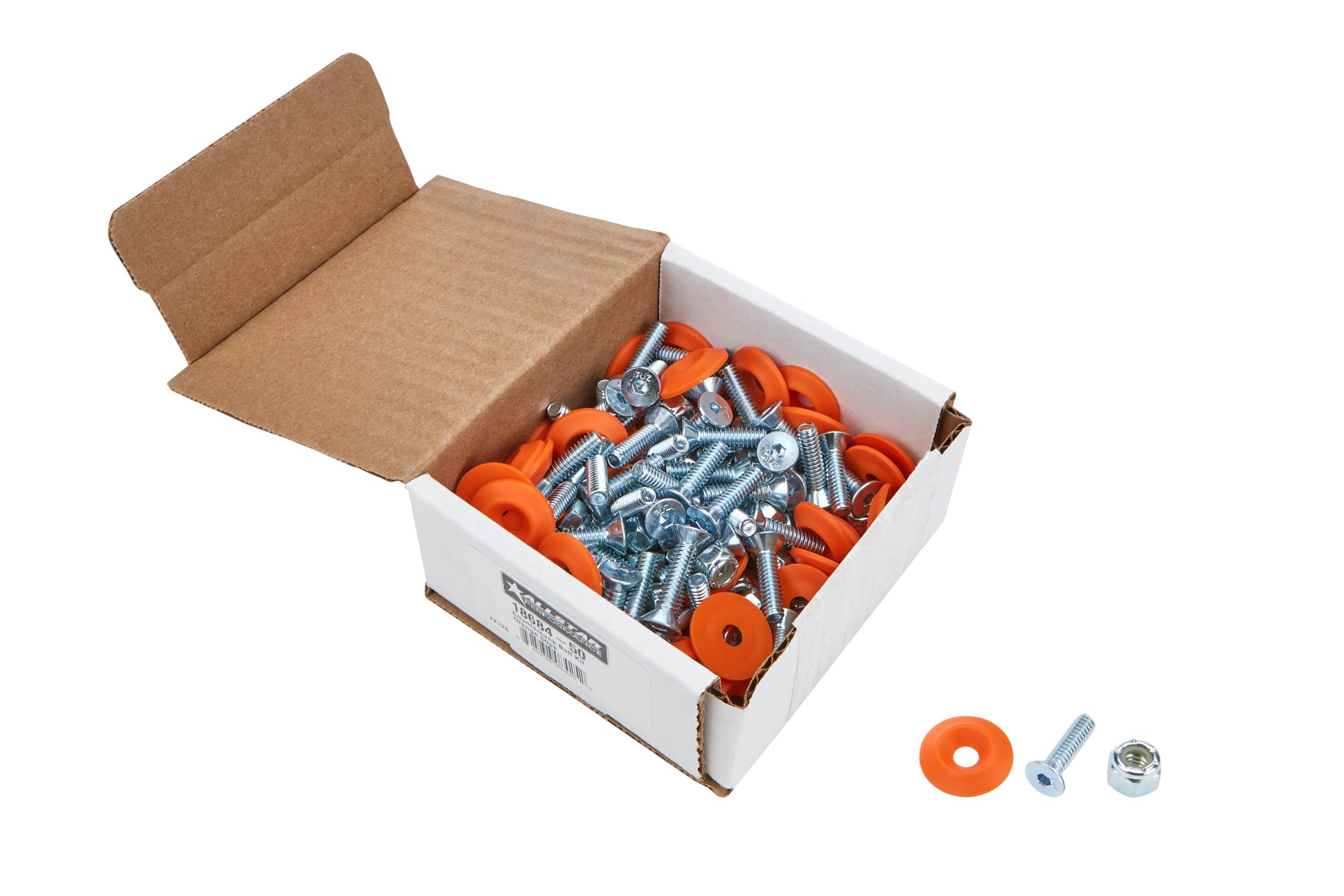 Allstar Performance Countersunk Bolt Kit Orange 50pk