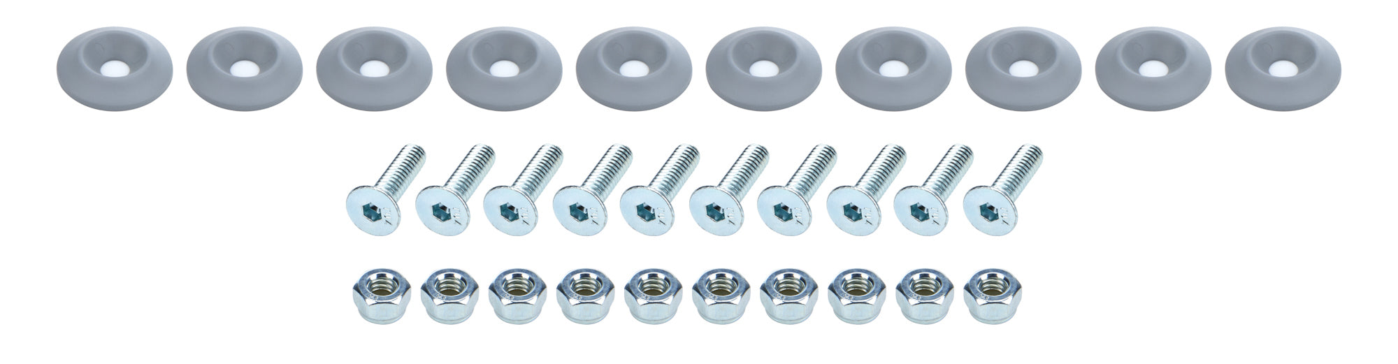 Allstar Performance Countersunk Bolt Kit Silver 10pk