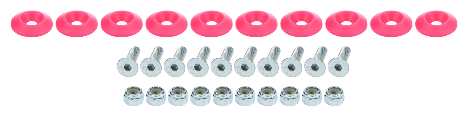 Allstar Performance Countersunk Bolt Kit Pink 10pk