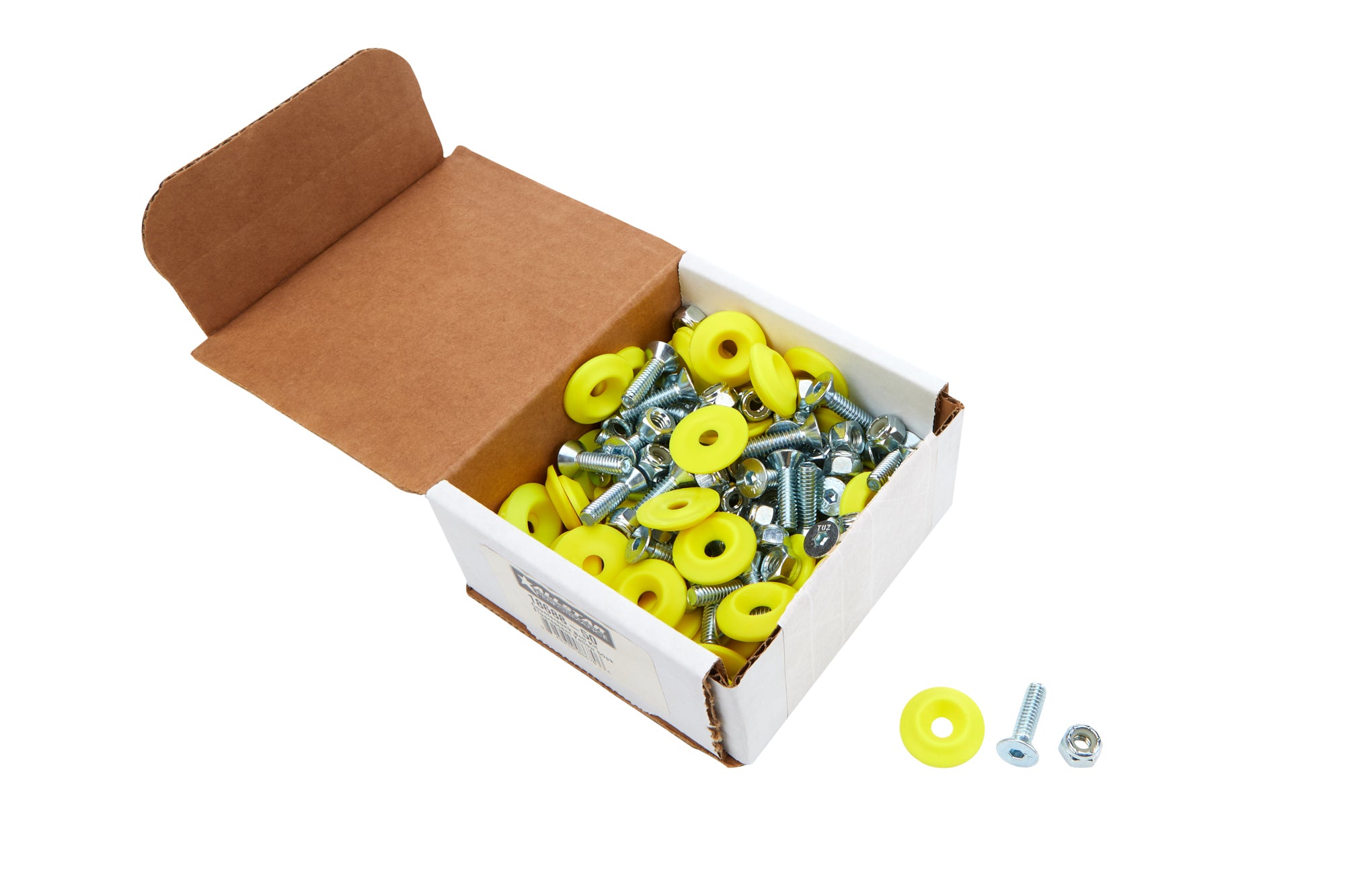 Allstar Performance Countersunk Bolt Kit Fluorescent Yellow 50pk