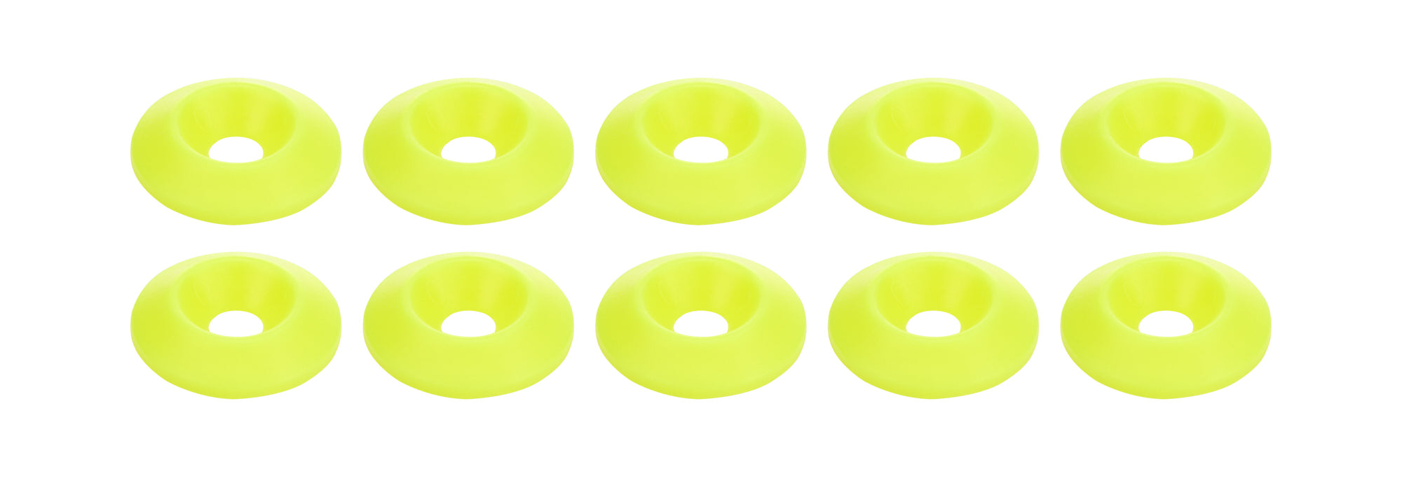 Allstar Performance Countersunk Washer Fluorescent Yellow 10pk