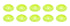 Allstar Performance Body Bolt Washer Plastic Fluorescent Yellow 10pk