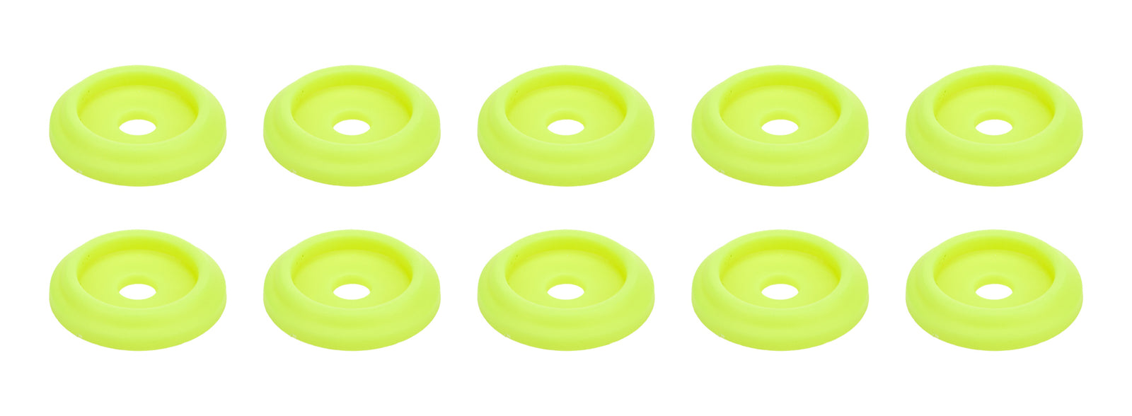 Allstar Performance Body Bolt Washer Plastic Fluorescent Yellow 10pk