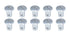 Allstar Performance Oval Hd T-30 Torx Fast. 7/16 .500in 10pk Alum