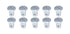 Allstar Performance Oval Hd T-30 Torx Fast. 7/16 .550in 10pk Alum