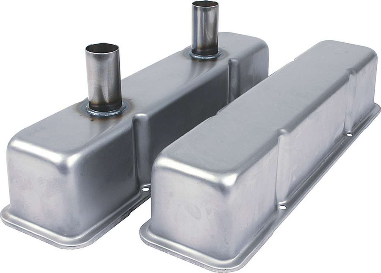 Allstar Performance Valve Covers SBC Steel Raw w/Tubes