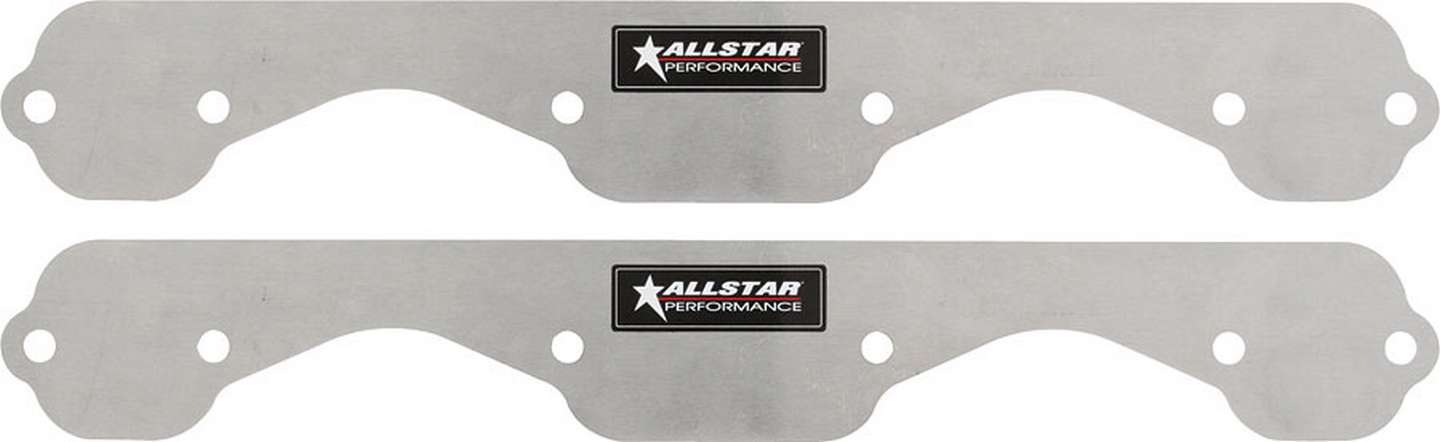 Allstar Performance Exhaust Block Off Plates SBC Std 1pc Aluminum