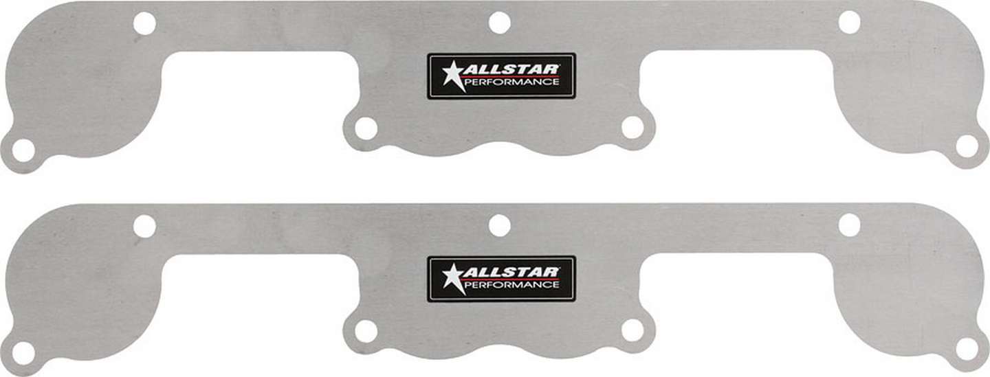 Allstar Performance Exhaust Block Off Plates SBC Spread Port Aluminum