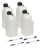 Allstar Performance Utility Jug 5 Gal w/ Filler Hose Clear 4pk