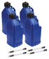 Allstar Performance Utility Jug 5 Gal w/ Filler Hose Blue 4pk